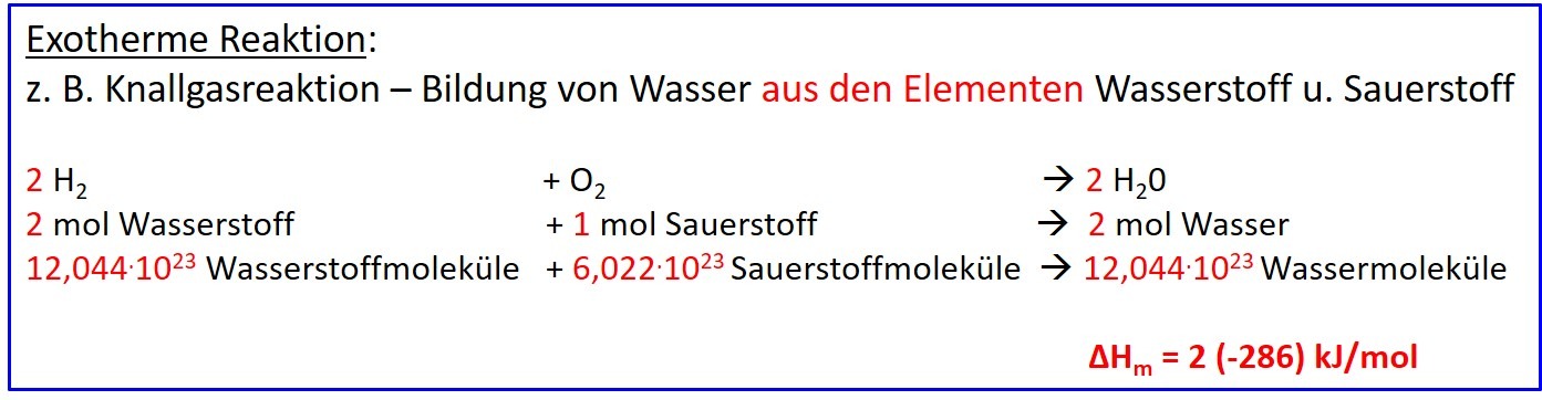 2.3 Exoth. Reaktion – Bildung Teilchen